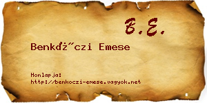 Benkóczi Emese névjegykártya