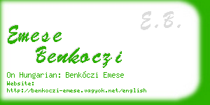 emese benkoczi business card